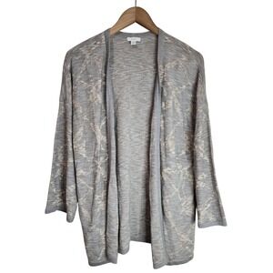 J. Jill Sweater Cardigan Women's Small‎ Open Front Poncho Style Grey